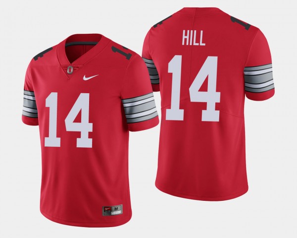 Ohio State Buckeyes K.J. Hill Men's #14 Limited 2018 Spring Game Scarlet College Football Jersey 2404CIVD5